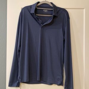 UNTUCKit Men’s Blue Long Sleeve Polo Shirt Size Small